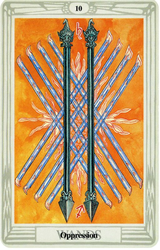 Thoth Deck The 10 Of Wands