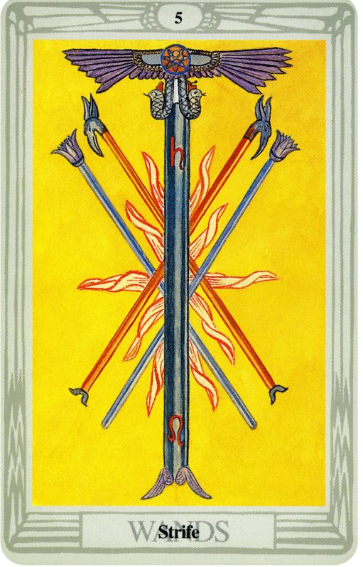 Thoth Deck The 5 Of Wands