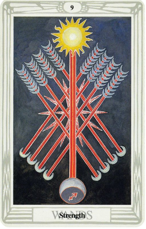 Thoth Deck The 9 Of Wands